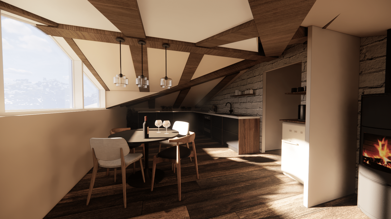 living room fireplace